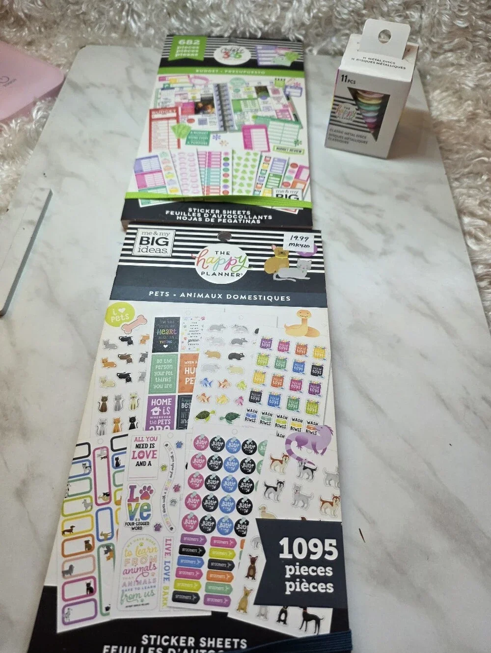 The Happy Planner Pets and Budget Sticker Sheets - Multicolor +Rings